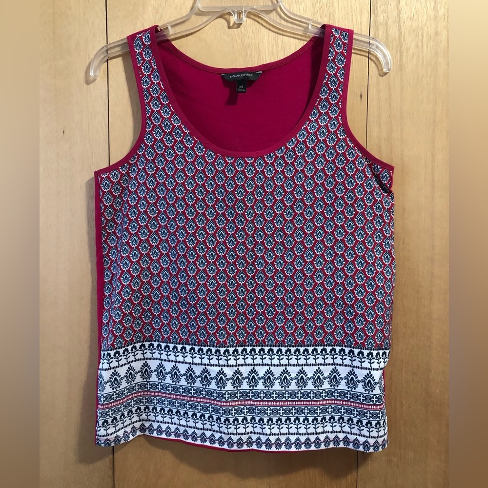 Fuschia Pink Banana Republic Lightweight Tank Blouse XS EUC